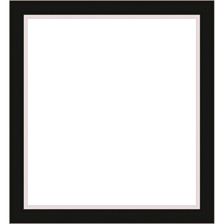 Portrait_Black Square with silver highlight and lowered inset lip