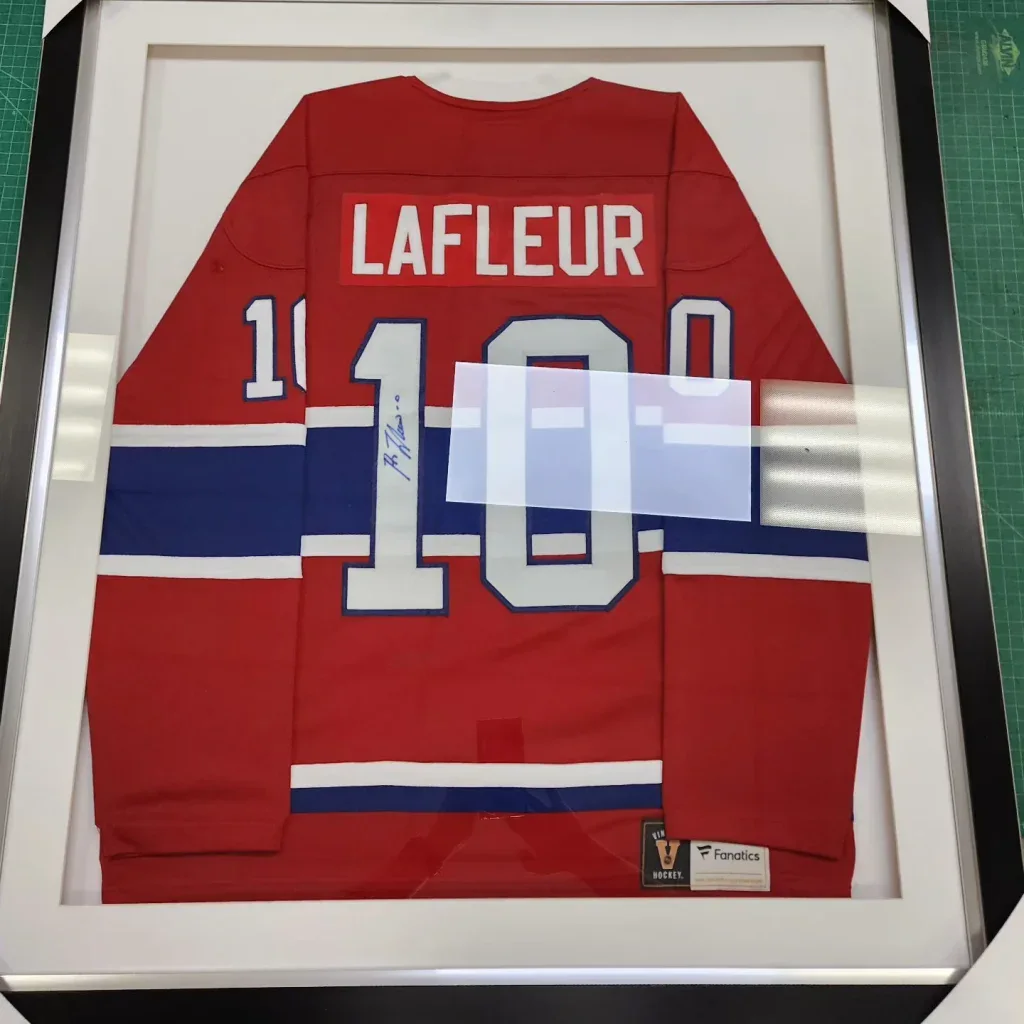 Custom jersey framing shadow box by Supreme Pictures Mississauga