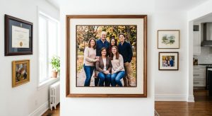 Custom diploma and certificate framing with a cream mat and wood frame in Mississauga - Supreme Pictures